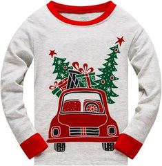 Little Boys & Girls Christmas Pajamas Sets for Toddler – 100% Cotton Dinosaur & Starry Sleepwear - Creatique