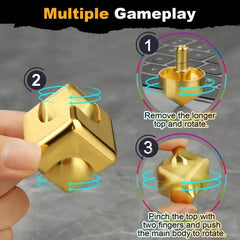 Portable Alloy Cube Spinner – Stress Relief Gyroscope - Creatique