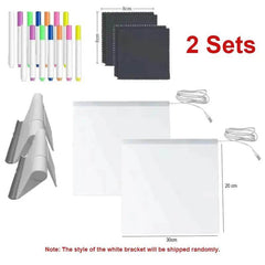 Light up Acrylic Message Board Rewritable DIY Children'S Glowing Drawing Board Message Lamp with 7 Colorful Pens - Creatique