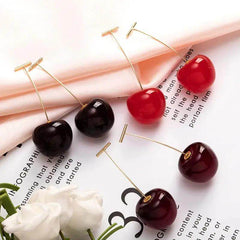 Small Fresh Sweet Lovely Cherry Cherries Cherries Earrings Pendant Fruit Earrings Red Cherry Earrings Charm Jewelry - Creatique