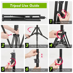 Ultimate Tripod with LED Ring Light for Stunning Selfies & Professional Photography – Perfect for YouTube Live Streaming! - Creatique