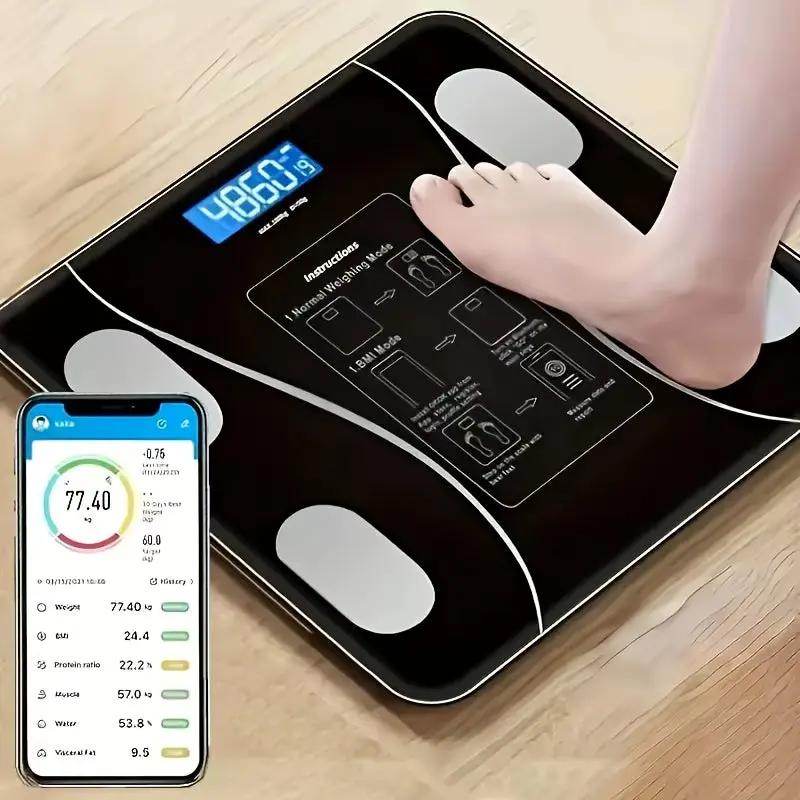 Ultra-Modern Digital Body Scale with Bright LED Display – Supports Weight Management Up to 400 Pounds for Your Fitness Journey! - Creatique