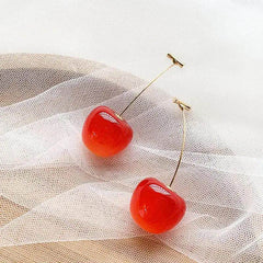 Small Fresh Sweet Lovely Cherry Cherries Cherries Earrings Pendant Fruit Earrings Red Cherry Earrings Charm Jewelry - Creatique