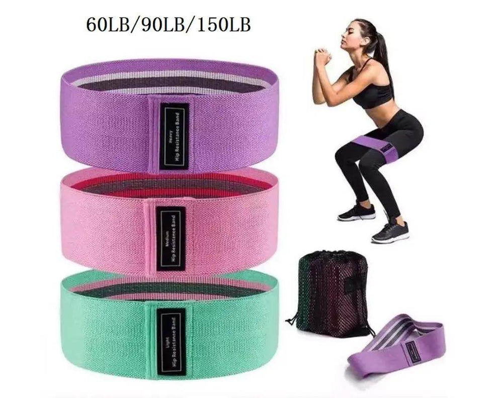 Boost Your Fitness with 3Pcs Fabric Resistance Bands - Perfect for Glutes, Thighs, Squats, and Yoga! - Creatique