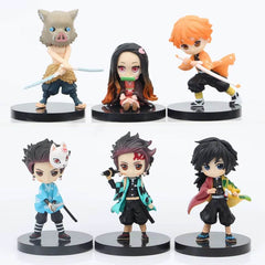 Demon Slayer Q Posket Mini Figurine Sets - Kimetsu No Yaiba PVC Dolls for Desktop Decor - Available in 5, 10, 12, and 15 Pieces! - Creatique