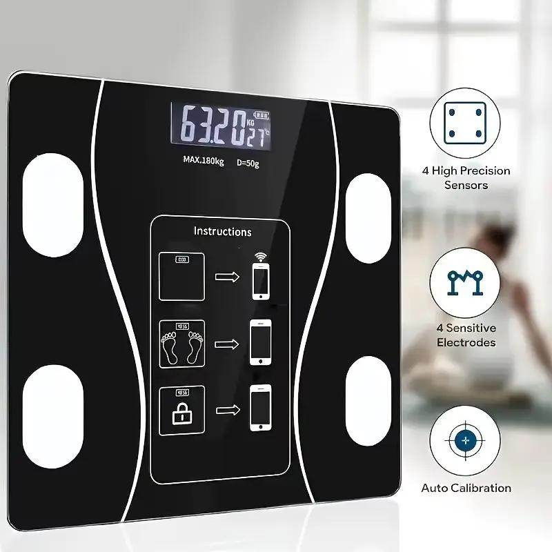 Ultra-Modern Digital Body Scale with Bright LED Display – Supports Weight Management Up to 400 Pounds for Your Fitness Journey! - Creatique