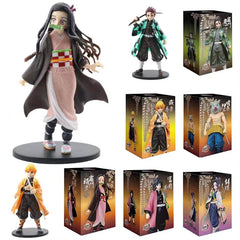 Demon Slayer Kimetsu No Yaiba Action Figures - Kamado Tanjirou, Agatsuma Zenitsu & Nezuko PVC Models - Perfect Collectible Toys! - Creatique