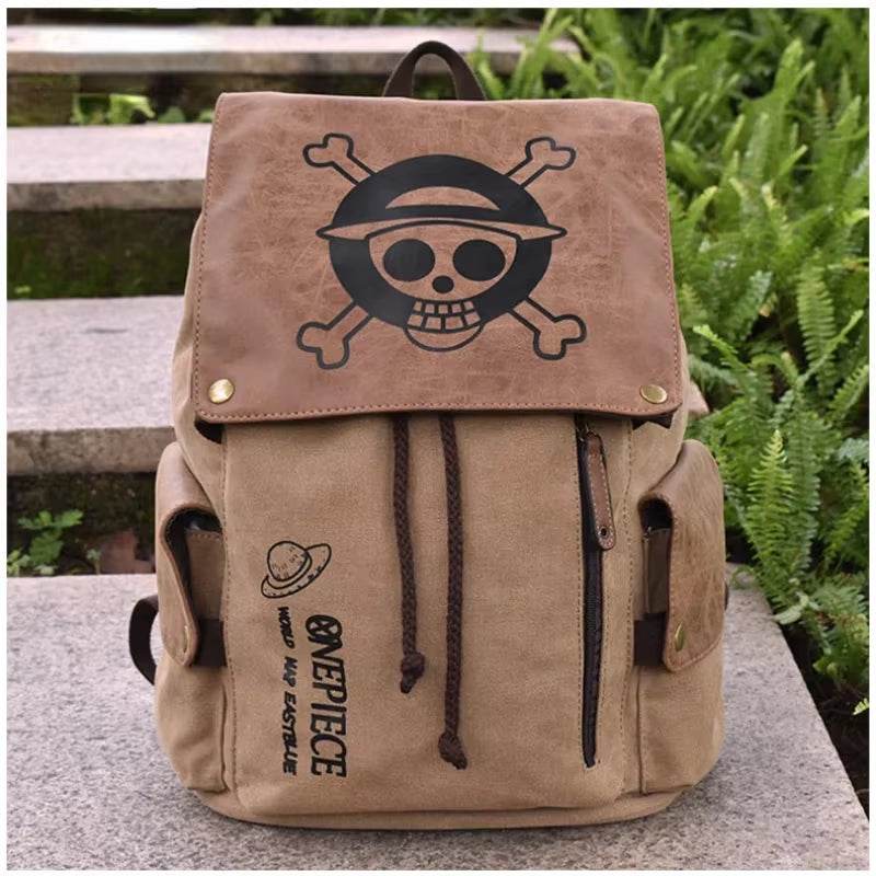 One Piece & Naruto Anime Canvas Backpack - Perfect School Bag for Students & Great Gift Idea! - Creatique