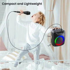 Outdoor Party Speaker with LED Light & Microphone - Creatique