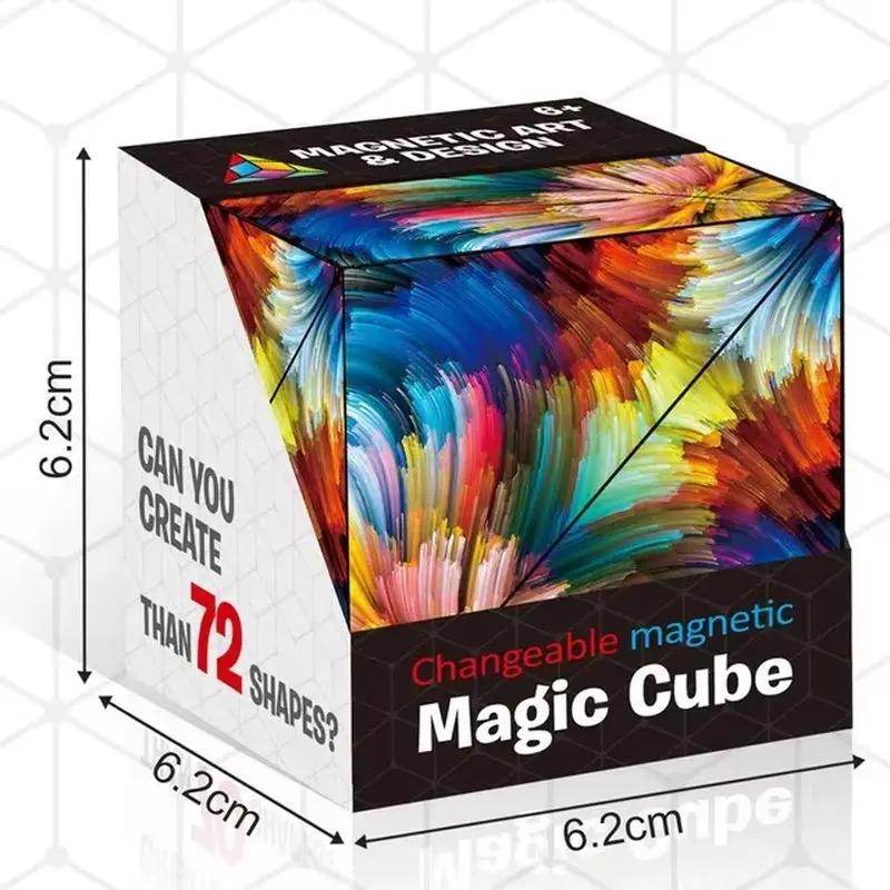 Magic Infinite Cosmic Cube Shasibo Cubes Magnetic Changeable Cubes Magnetic Cubes Magnet Fidget Antistres Flip Cubic Puzzle Toys - Creatique