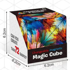 Magic Infinite Cosmic Cube Shasibo Cubes Magnetic Changeable Cubes Magnetic Cubes Magnet Fidget Antistres Flip Cubic Puzzle Toys - Creatique