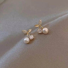 Small Fresh Sweet Lovely Cherry Cherries Cherries Earrings Pendant Fruit Earrings Red Cherry Earrings Charm Jewelry - Creatique