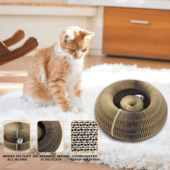 Cat Scratcher & Toy Bed – PawFlex Play - Creatique