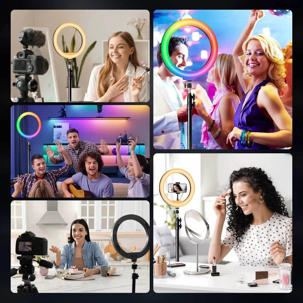 10-Inch Adjustable LED Ring Light with 160cm Tripod - Perfect for Live Streaming, Selfies, and Video Recording - Creatique