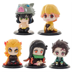 Demon Slayer Q Posket Mini Figurine Sets - Kimetsu No Yaiba PVC Dolls for Desktop Decor - Available in 5, 10, 12, and 15 Pieces! - Creatique