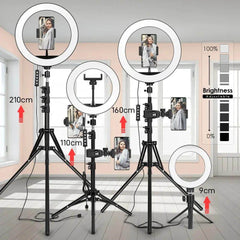 Ultimate Tripod with LED Ring Light for Stunning Selfies & Professional Photography – Perfect for YouTube Live Streaming! - Creatique