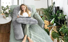 Full Body Pregnancy Pillow – Soft Velvet Cover - Creatique