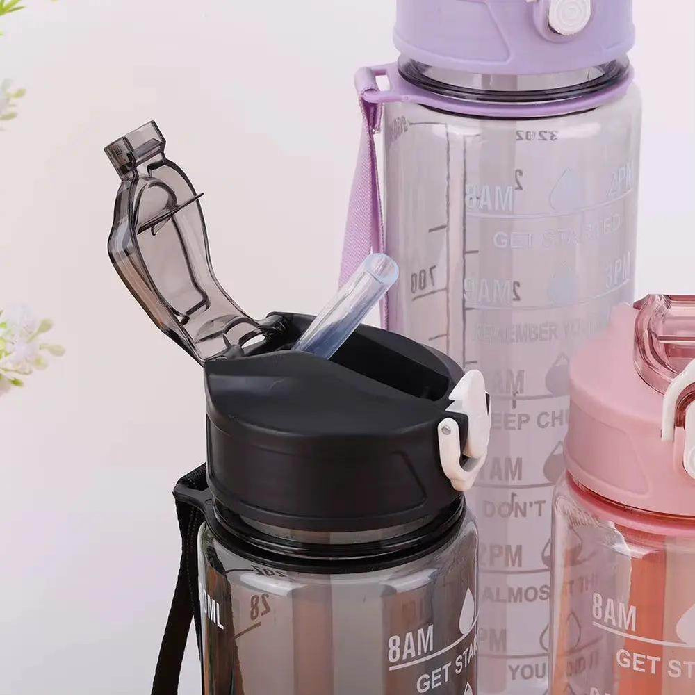 Stay Hydrated in Style: 800ml Leakproof Sports Water Bottle with Straw & Handle - Perfect for Boys and Girls on the Go! - Creatique