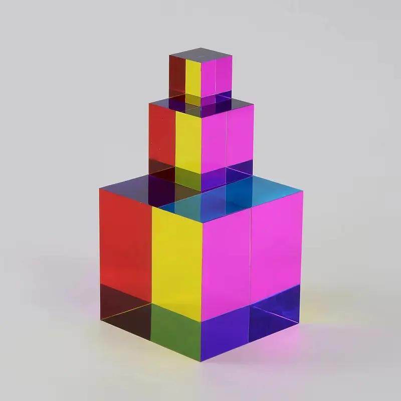 Color Cube Prism 30 50 60 40Mm Crystal Magic Cmy Cube - Creatique