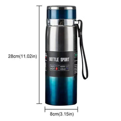 Premium 1000ml Insulated Thermal Water Bottle - Double Wall Vacuum Flask with Handle for Hot & Cold Drinks - Perfect for Outdoor Sports - Creatique