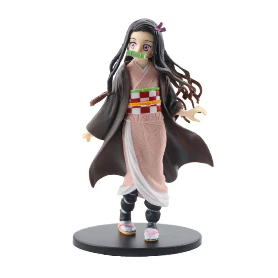 Demon Slayer Kimetsu No Yaiba Action Figures - Kamado Tanjirou, Agatsuma Zenitsu & Nezuko PVC Models - Perfect Collectible Toys! - Creatique