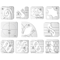 Free Motion Quilting Templates – 11Pcs Sampler Set - Creatique