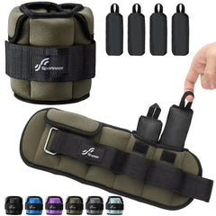 Adjustable Wrist and Ankle Weights for Men & Women - Versatile 1-10 lbs Leg Weights for Enhanced Gym Fitness - Creatique