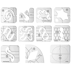 Free Motion Quilting Templates – 11Pcs Sampler Set - Creatique
