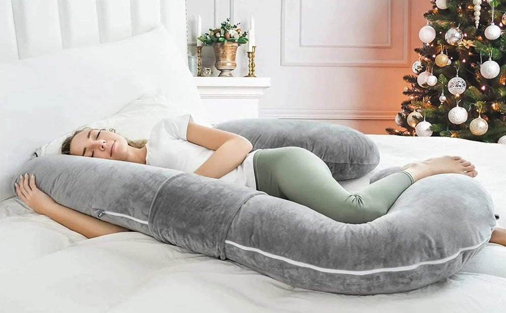 Full Body Pregnancy Pillow – Soft Velvet Cover - Creatique