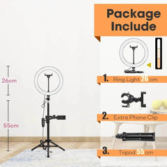 Ultimate Tripod with LED Ring Light for Stunning Selfies & Professional Photography – Perfect for YouTube Live Streaming! - Creatique