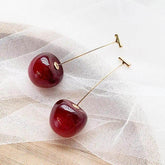Small Fresh Sweet Lovely Cherry Cherries Cherries Earrings Pendant Fruit Earrings Red Cherry Earrings Charm Jewelry - Creatique