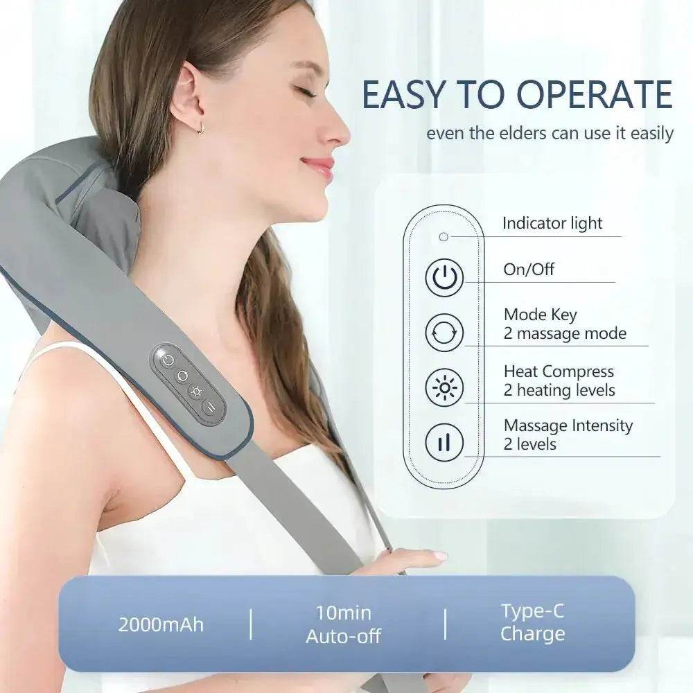 ComfortEase Neck Massager with Heat - Creatique
