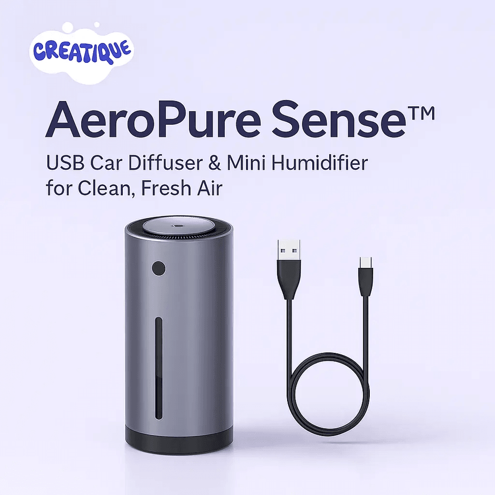 USB Car Diffuser – AeroPure Sense™ Air Freshener & Humidifier - Creatique