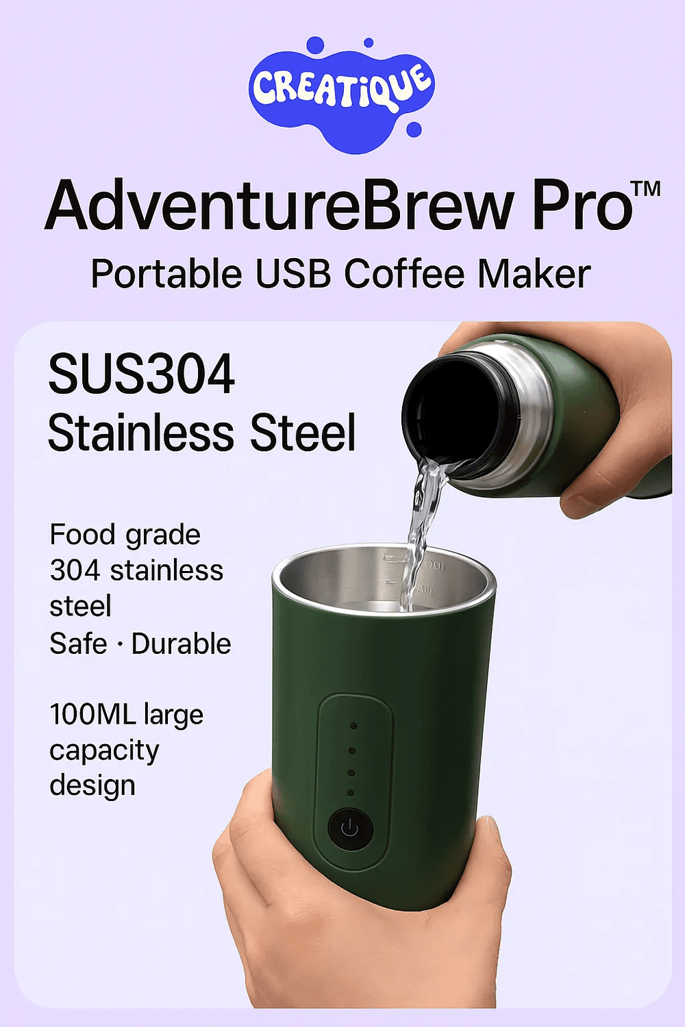 AdventureBrew Pro™ – Portable USB Coffee Maker - Creatique