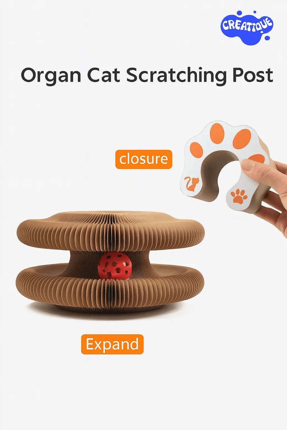 Cat Scratcher & Toy Bed – PawFlex Play - Creatique