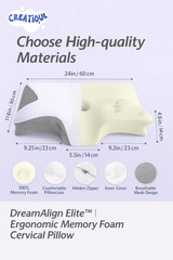 DreamAlign Elite™ Memory Foam Pillow – Neck Alignment - Creatique