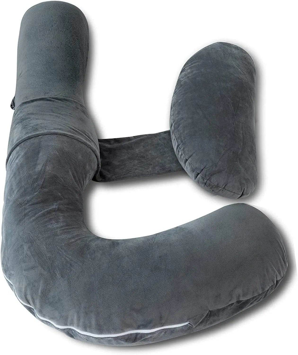 Full Body Pregnancy Pillow – Soft Velvet Cover - Creatique