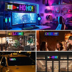Eye-Catching Programmable LED Demon Eyes Sign for Store & Car Displays - Flexible & Bright! - Creatique
