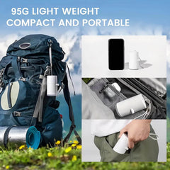 Compact Rechargeable Mini Air Pump & SOS Lamp - Perfect for Camping, Pool Floats, Air Beds, and Vacuum Storage Bags! - Creatique