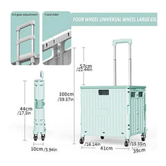 Versatile Folding Picnic & Shopping Cart with Pull Rod - Ideal for Outdoor Adventures and Household Use - Creatique