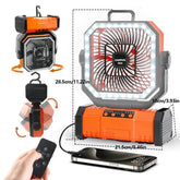 Powerful 20,000mAh Rechargeable Camping Fan & LED Lantern with Remote Control - Perfect for Outdoor Adventures and Comes with Storage Bag - Creatique
