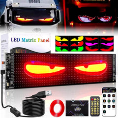 Eye-Catching Programmable LED Demon Eyes Sign for Store & Car Displays - Flexible & Bright! - Creatique