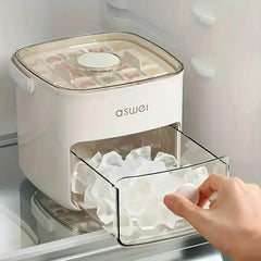 Revolutionary 48-Compartment Salad Storage & Ice Cube Maker - Space-Saving, Food-Grade Plastic Design! - Creatique