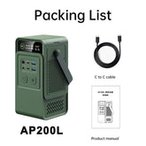 200W Portable Power Station - 192Wh Lifepo4 Battery, 60000mAh Emergency Charger with USB & Type-C Ports for Camping and Outdoor Adventures - Creatique