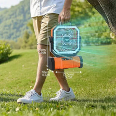 Powerful 20,000mAh Rechargeable Camping Fan & LED Lantern with Remote Control - Perfect for Outdoor Adventures and Comes with Storage Bag - Creatique