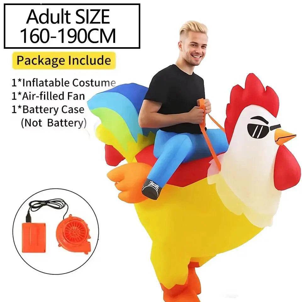 Playful Rooster Rider Costume - Creatique
