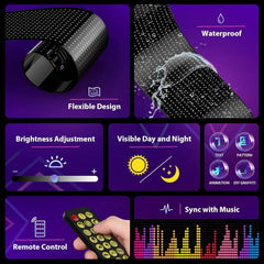 Eye-Catching Programmable LED Demon Eyes Sign for Store & Car Displays - Flexible & Bright! - Creatique