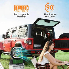 Powerful 20,000mAh Rechargeable Camping Fan & LED Lantern with Remote Control - Perfect for Outdoor Adventures and Comes with Storage Bag - Creatique