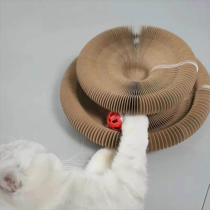 Cat Scratcher & Toy Bed – PawFlex Play - Creatique