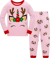 Little Boys & Girls Christmas Pajamas Sets for Toddler – 100% Cotton Dinosaur & Starry Sleepwear - Creatique